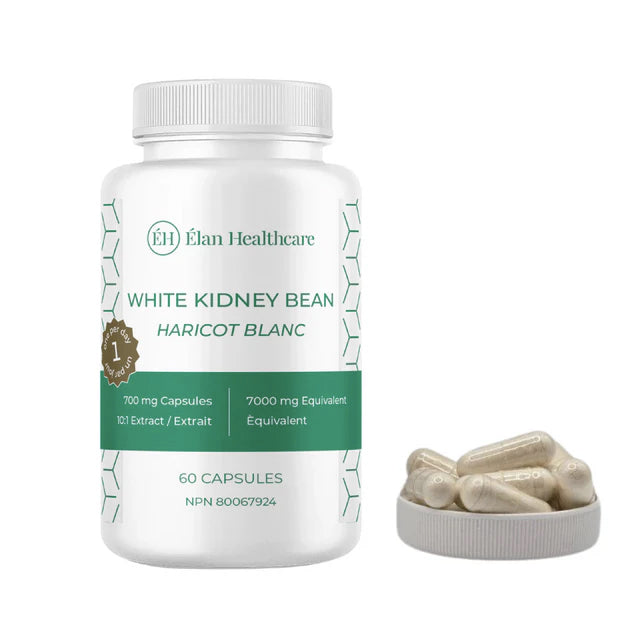 Extrait de Haricot Blanc (équivalent 7000mg) - Perte de poids - Élan Healthcare - 60 capsules